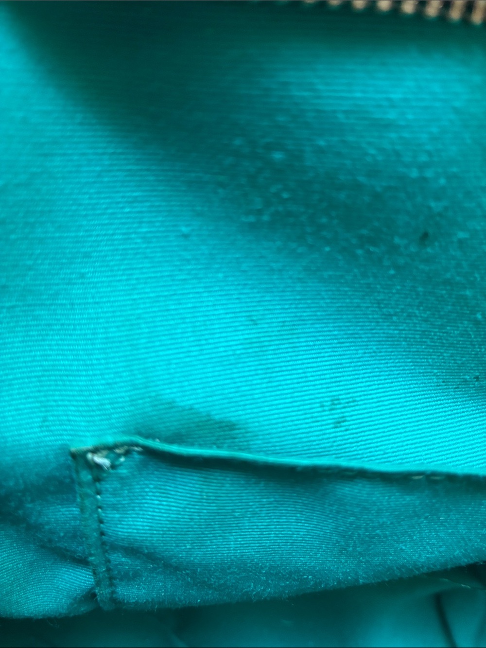 Coach Black Signature Tote with Teal Racing Stripes - Picture 5 of 10